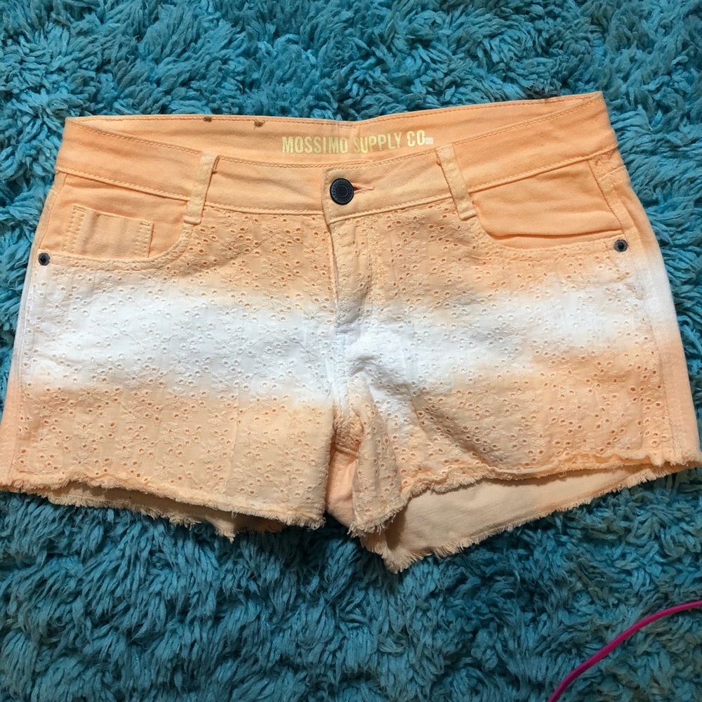 Orange ombré shorts